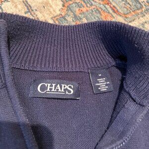 Navy Quarter Zip Sweater - Chaps